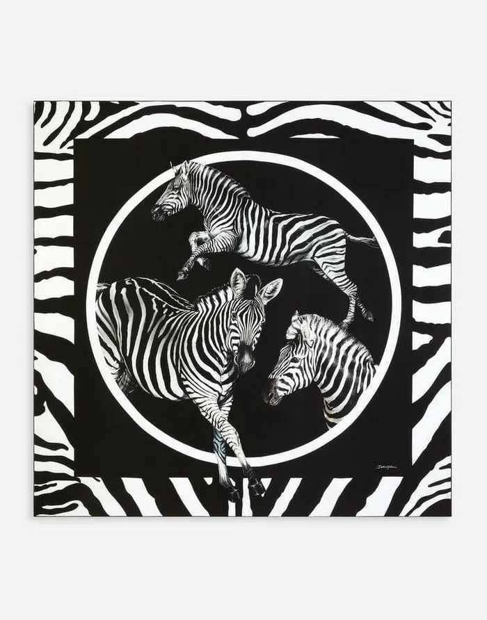 Dolce and Gabbana Scarves And Silks Women Large Zebraprint Twill Scarf 140 X 140 Multicolor Dolce and Gabbana Scarves And Silks Women Large Zebraprint Twill Scarf 140 X 140 Multicolor