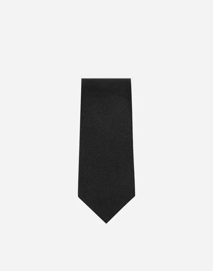 Dolce and Gabbana Scarves And Silks Women Silk Tie Black Dolce and Gabbana Scarves And Silks Women Silk Tie Black
