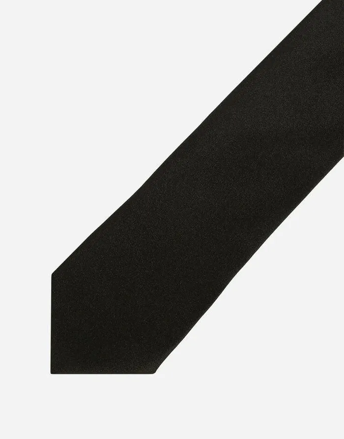 Dolce and Gabbana Scarves And Silks Women Silk Tie Black Dolce and Gabbana Scarves And Silks Women Silk Tie Black