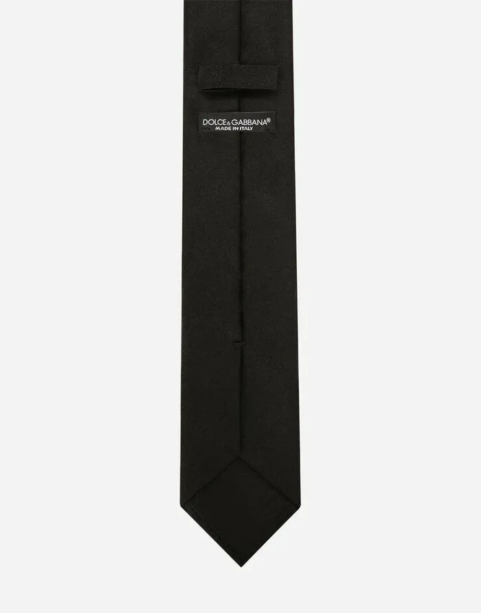 Dolce and Gabbana Scarves And Silks Women Silk Tie Black Dolce and Gabbana Scarves And Silks Women Silk Tie Black
