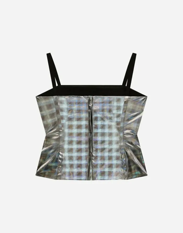 Dolce and Gabbana Shirts And Tops Children Holographic Stretch Crepe De Chine Top Multicolor Dolce and Gabbana Shirts And Tops Children Holographic Stretch Crepe De Chine Top Multicolor