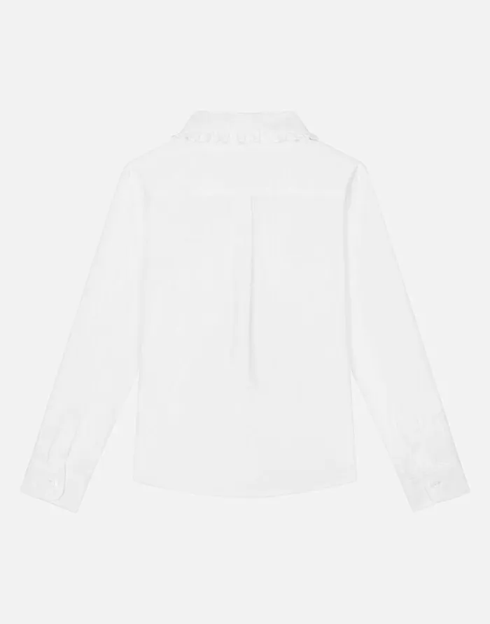 Dolce and Gabbana Shirts And Tops Children Poplin Shirt With Embroidered Collar White Dolce and Gabbana Shirts And Tops Children Poplin Shirt With Embroidered Collar White