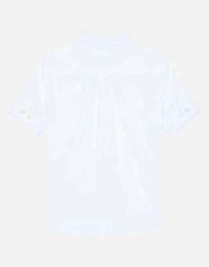 Dolce and Gabbana Shirts Children Poplin Shirt With DG Embellishment White Dolce and Gabbana Shirts Children Poplin Shirt With DG Embellishment White