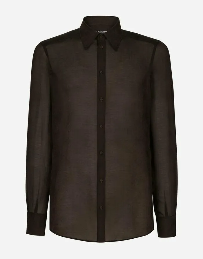 Dolce and Gabbana Shirts Men Silk Jacquard Martinifit Shirt With DG Logo And Ocelot Multicolor Dolce and Gabbana Shirts Men Silk Jacquard Martinifit Shirt With DG Logo And Ocelot Multicolor