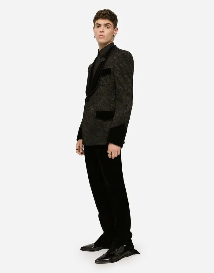 Dolce and Gabbana Shirts Men Stretch Cotton Goldfit Shirt Black Dolce and Gabbana Shirts Men Stretch Cotton Goldfit Shirt Black