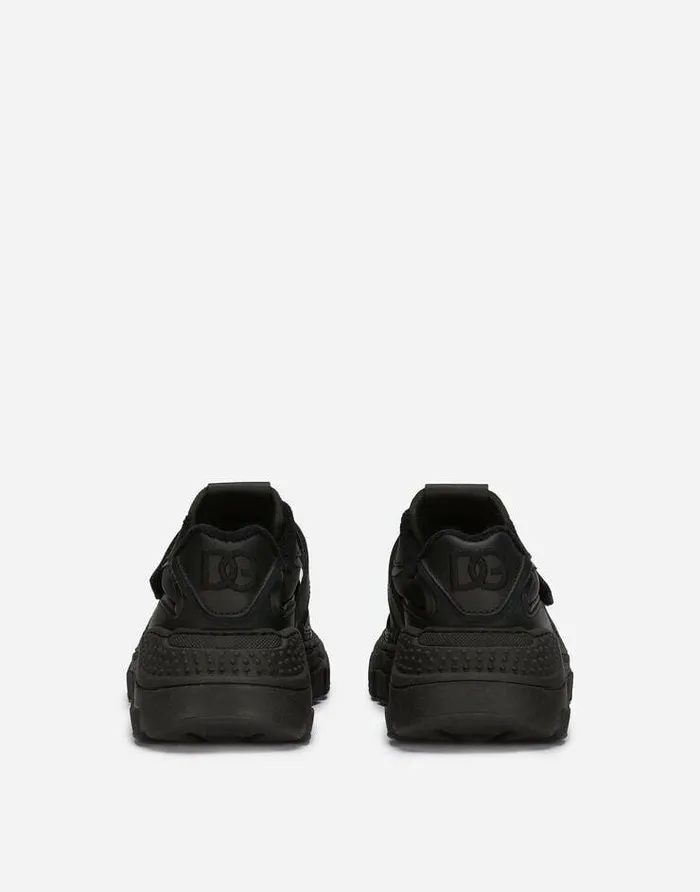 Dolce and Gabbana Shoes 2438 Children Mixedmaterial Airmaster Sneakers Black Dolce and Gabbana Shoes 2438 Children Mixedmaterial Airmaster Sneakers Black