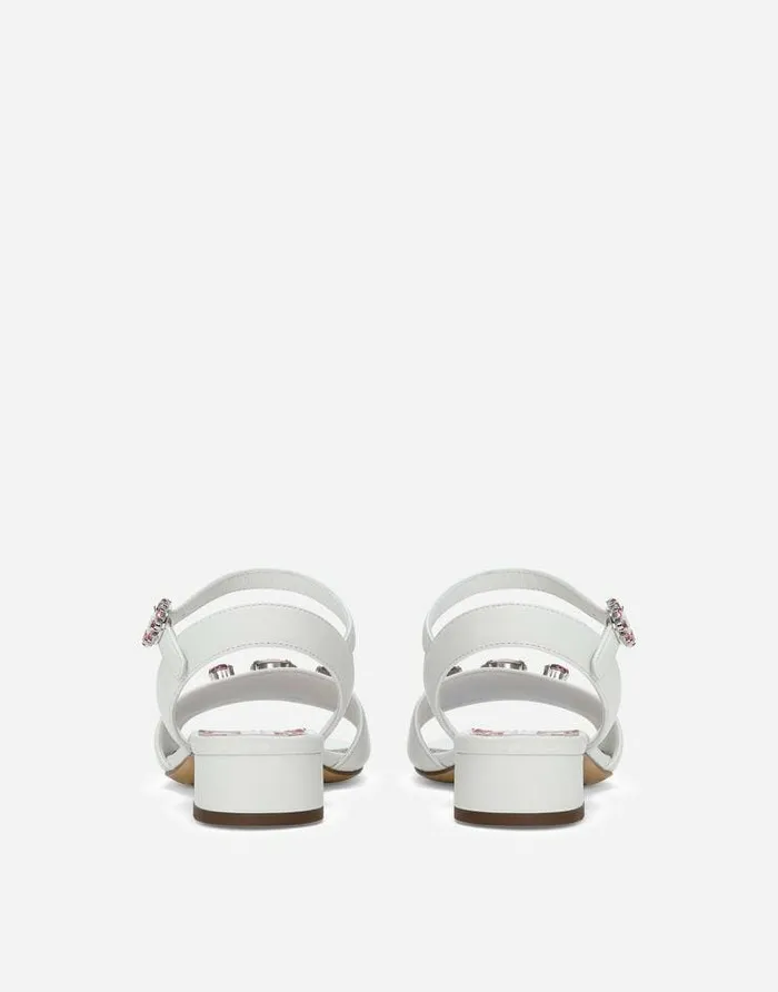 Dolce and Gabbana Shoes 2438 Children Nappa Leather Sandals With Embroidery Multicolor Dolce and Gabbana Shoes 2438 Children Nappa Leather Sandals With Embroidery Multicolor