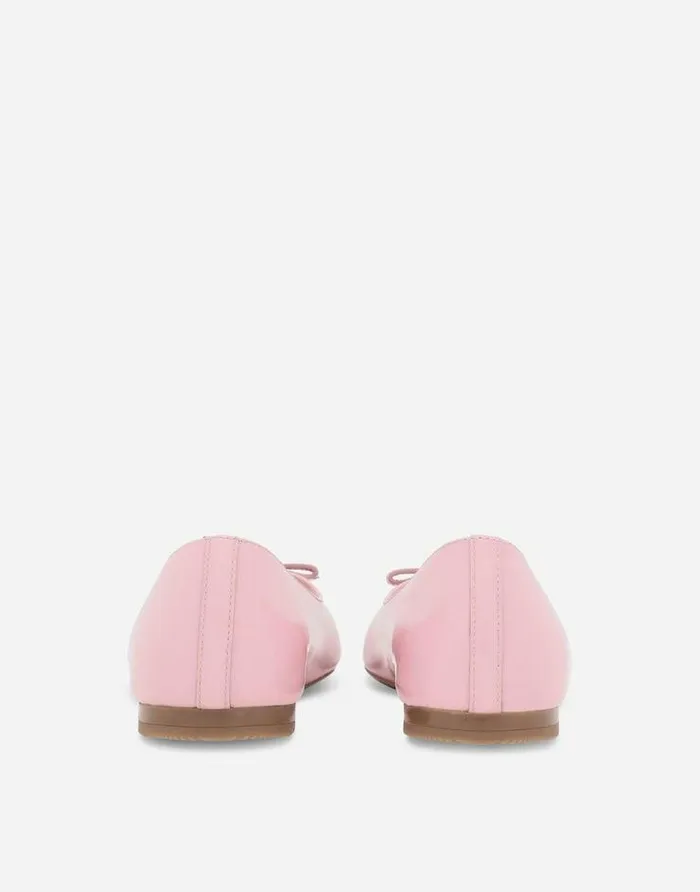 Dolce and Gabbana Shoes 2438 Children Patent Leather Ballet Flats With Metal DG Logo Pink Dolce and Gabbana Shoes 2438 Children Patent Leather Ballet Flats With Metal DG Logo Pink