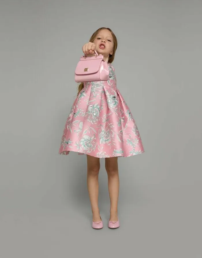 Dolce and Gabbana Shoes 2438 Children Patent Leather Ballet Flats With Metal DG Logo Pink Dolce and Gabbana Shoes 2438 Children Patent Leather Ballet Flats With Metal DG Logo Pink