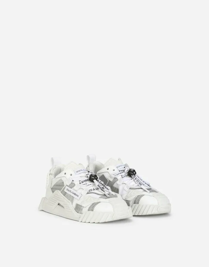 Dolce and Gabbana Shoes 2438 Children Reflective Fabric NS1 Sneakers White Dolce and Gabbana Shoes 2438 Children Reflective Fabric NS1 Sneakers White