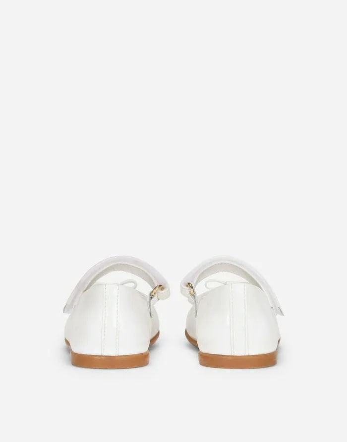 Dolce and Gabbana Shoes For First Steps 1926 Children Patent Leather Mary Jane Ballet Flats White Dolce and Gabbana Shoes For First Steps 1926 Children Patent Leather Mary Jane Ballet Flats White
