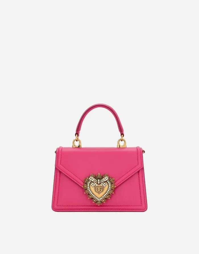 Dolce and Gabbana Shoulder And Crossbody Bags Women Small Calfskin Devotion Bag Pink Dolce and Gabbana Shoulder And Crossbody Bags Women Small Calfskin Devotion Bag Pink
