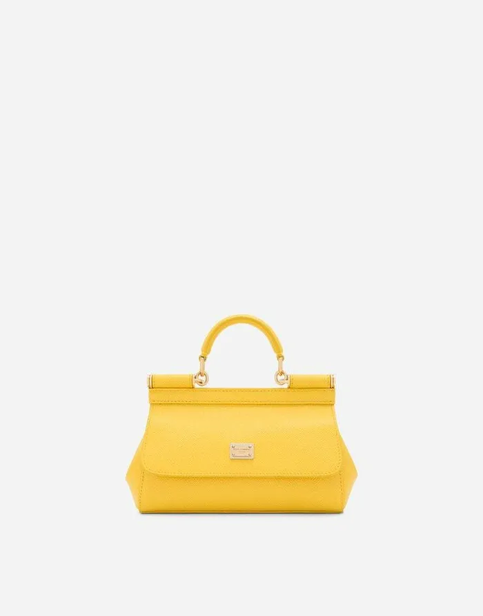 Dolce and Gabbana Sicily Women Small Sicily Handbag Yellow