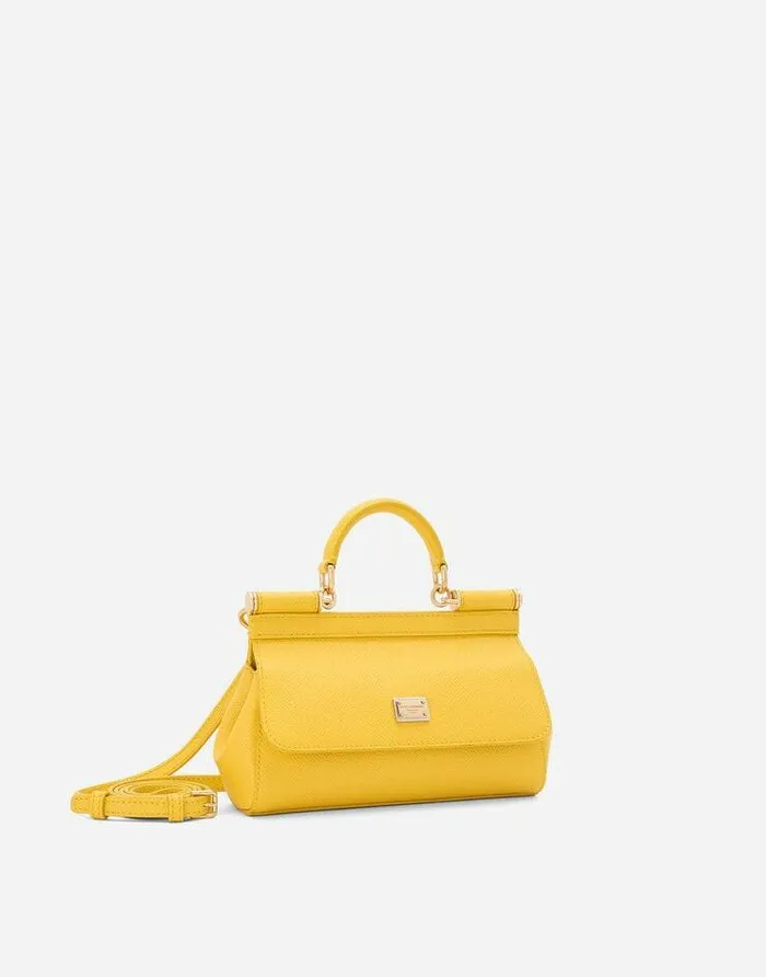 Dolce and Gabbana Sicily Women Small Sicily Handbag Yellow Dolce and Gabbana Sicily Women Small Sicily Handbag Yellow