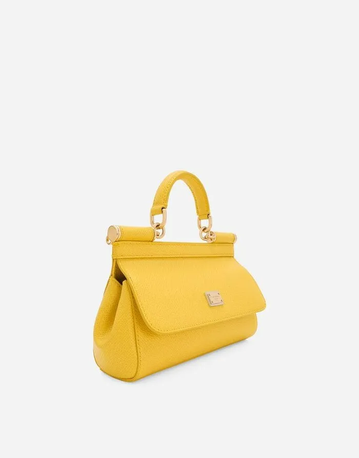 Dolce and Gabbana Sicily Women Small Sicily Handbag Yellow Dolce and Gabbana Sicily Women Small Sicily Handbag Yellow