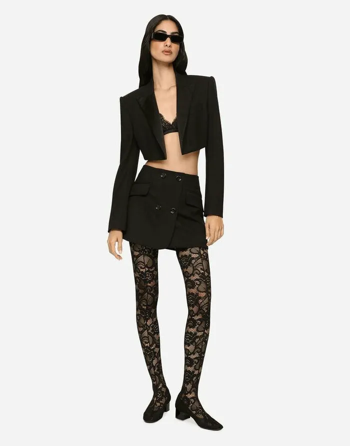 Dolce and Gabbana Skirts Women Twill Mini Wrap Skirt Black Dolce and Gabbana Skirts Women Twill Mini Wrap Skirt Black