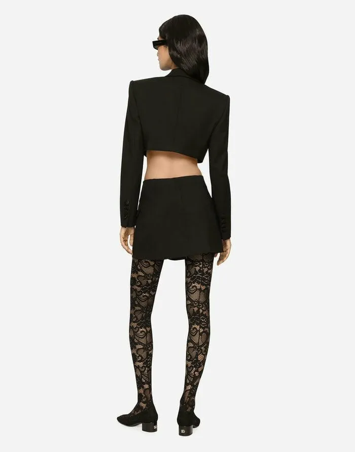 Dolce and Gabbana Skirts Women Twill Mini Wrap Skirt Black Dolce and Gabbana Skirts Women Twill Mini Wrap Skirt Black
