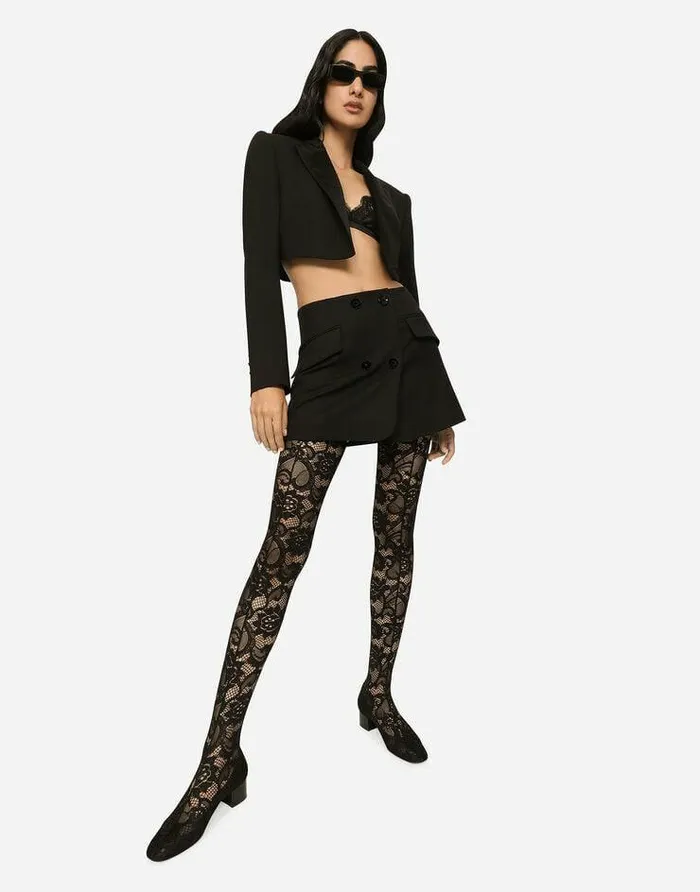 Dolce and Gabbana Skirts Women Twill Mini Wrap Skirt Black Dolce and Gabbana Skirts Women Twill Mini Wrap Skirt Black