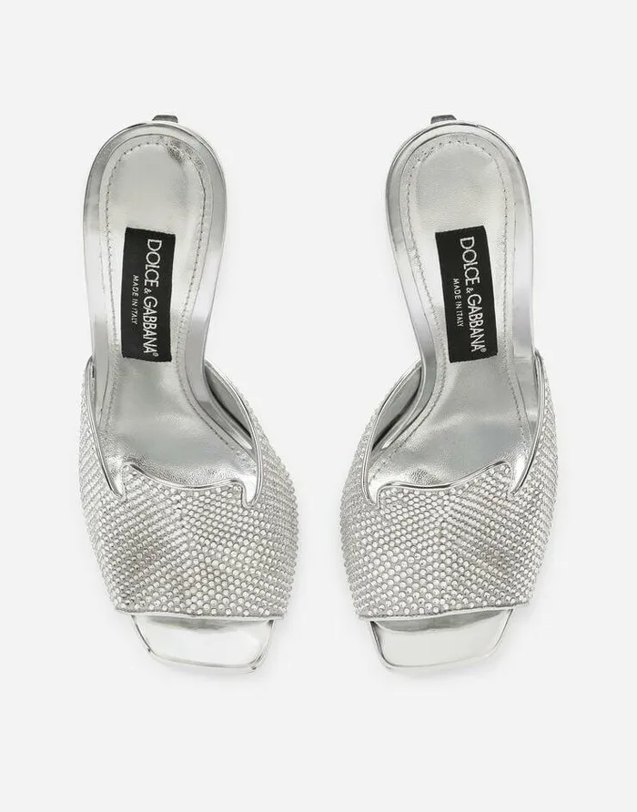 Dolce and Gabbana Slides And Mules Women Mules With Fusible Rhinestone Detailing And 35 Heel Multicolor Dolce and Gabbana Slides And Mules Women Mules With Fusible Rhinestone Detailing And 35 Heel Multicolor