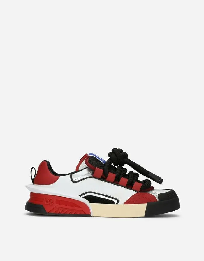 Dolce and Gabbana Sneakers Men Mixedmaterial Portofino Sneakers Multicolor