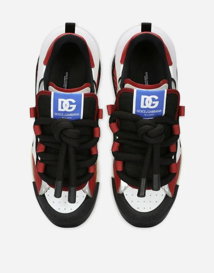 Dolce and Gabbana Sneakers Men Mixedmaterial Portofino Sneakers Multicolor