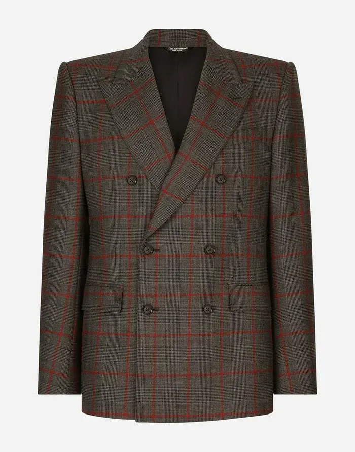Dolce and Gabbana Suits And Blazers Men Doublebreasted Glen Plaid Siciliafit Suit Multicolor Dolce and Gabbana Suits And Blazers Men Doublebreasted Glen Plaid Siciliafit Suit Multicolor