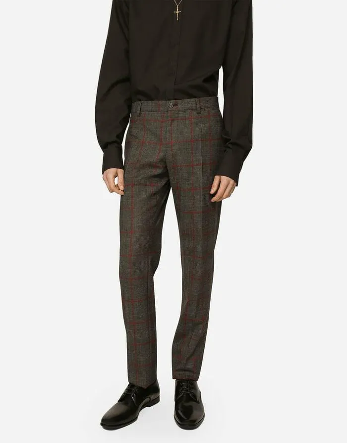Dolce and Gabbana Suits And Blazers Men Doublebreasted Glen Plaid Siciliafit Suit Multicolor Dolce and Gabbana Suits And Blazers Men Doublebreasted Glen Plaid Siciliafit Suit Multicolor