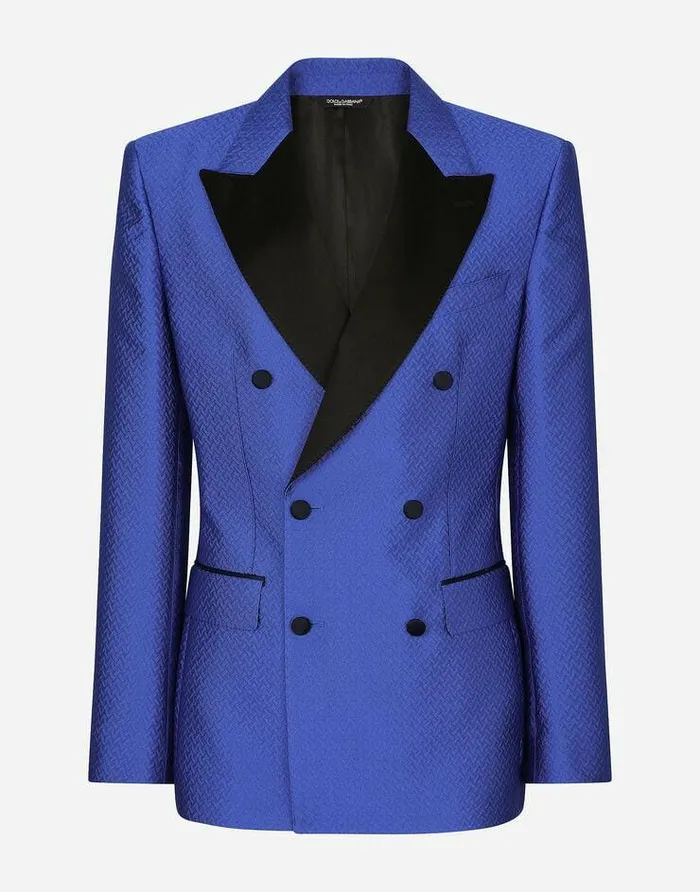Dolce and Gabbana Suits And Blazers Men Doublebreasted Jacquard Siciliafit Tuxedo Jacket Multicolor Dolce and Gabbana Suits And Blazers Men Doublebreasted Jacquard Siciliafit Tuxedo Jacket Multicolor