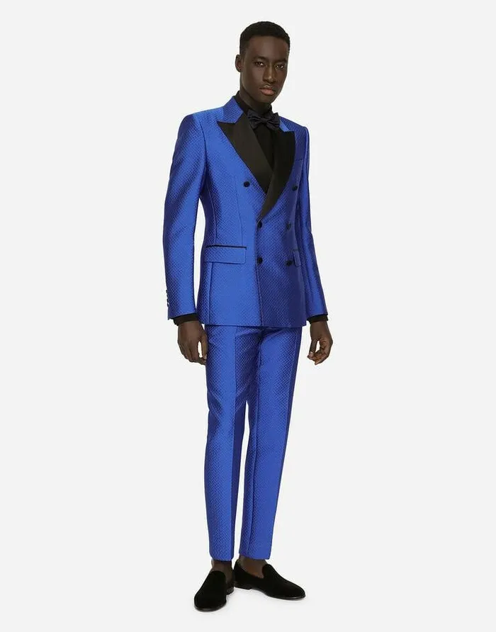 Dolce and Gabbana Suits And Blazers Men Doublebreasted Jacquard Siciliafit Tuxedo Jacket Multicolor Dolce and Gabbana Suits And Blazers Men Doublebreasted Jacquard Siciliafit Tuxedo Jacket Multicolor