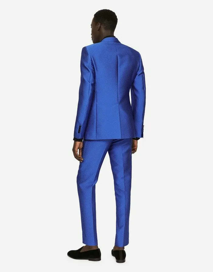 Dolce and Gabbana Suits And Blazers Men Doublebreasted Jacquard Siciliafit Tuxedo Jacket Multicolor Dolce and Gabbana Suits And Blazers Men Doublebreasted Jacquard Siciliafit Tuxedo Jacket Multicolor