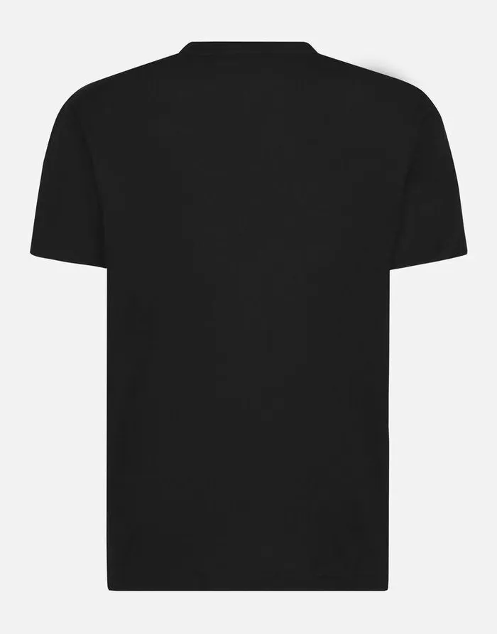 Dolce and Gabbana TShirts And Polos Men Cotton Tshirt With DG Embroidery And Patch Black Dolce and Gabbana TShirts And Polos Men Cotton Tshirt With DG Embroidery And Patch Black