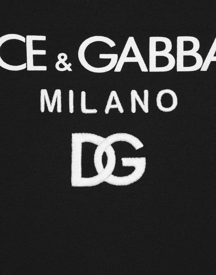 Dolce and Gabbana TShirts And Polos Men Cotton Tshirt With DG Embroidery And Patch Black Dolce and Gabbana TShirts And Polos Men Cotton Tshirt With DG Embroidery And Patch Black