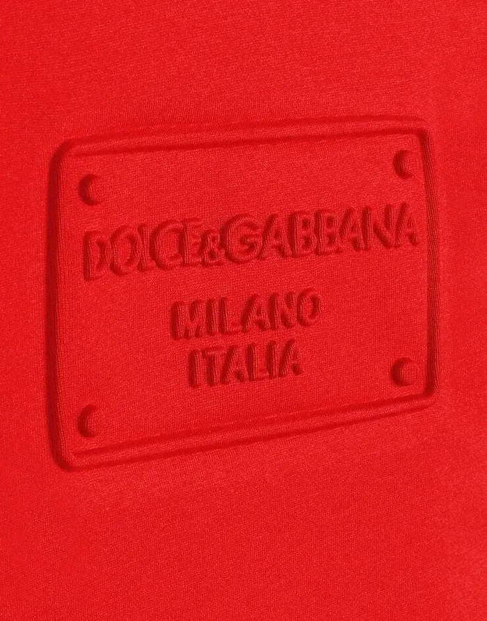 Dolce and Gabbana TShirts And Polos Men Tshirt With Embossed DolceandGabbana Tag Red Dolce and Gabbana TShirts And Polos Men Tshirt With Embossed DolceandGabbana Tag Red