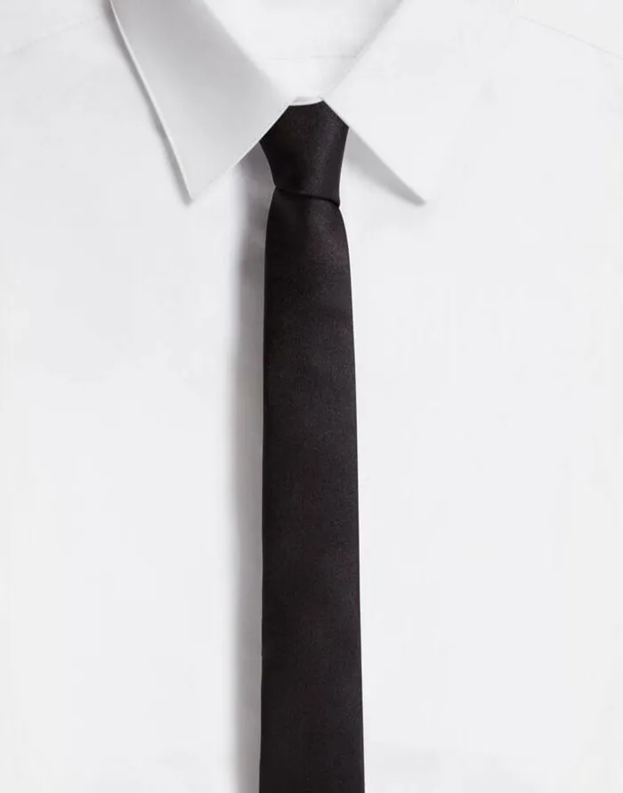 Dolce and Gabbana Ties And Pocket Squares Men 4 Cm 16 Silk Blade Tie Black