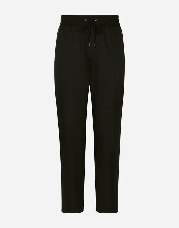 Dolce and Gabbana Trousers And Shorts Men Light Nylon Jogging Pants Black