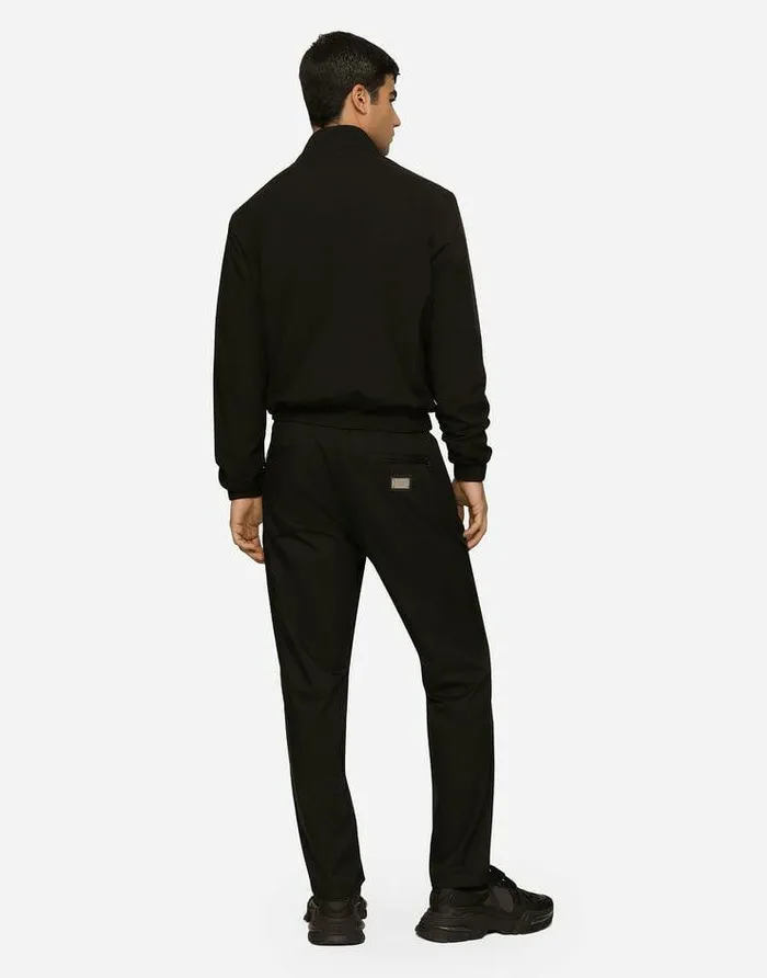 Dolce and Gabbana Trousers And Shorts Men Light Nylon Jogging Pants Black Dolce and Gabbana Trousers And Shorts Men Light Nylon Jogging Pants Black