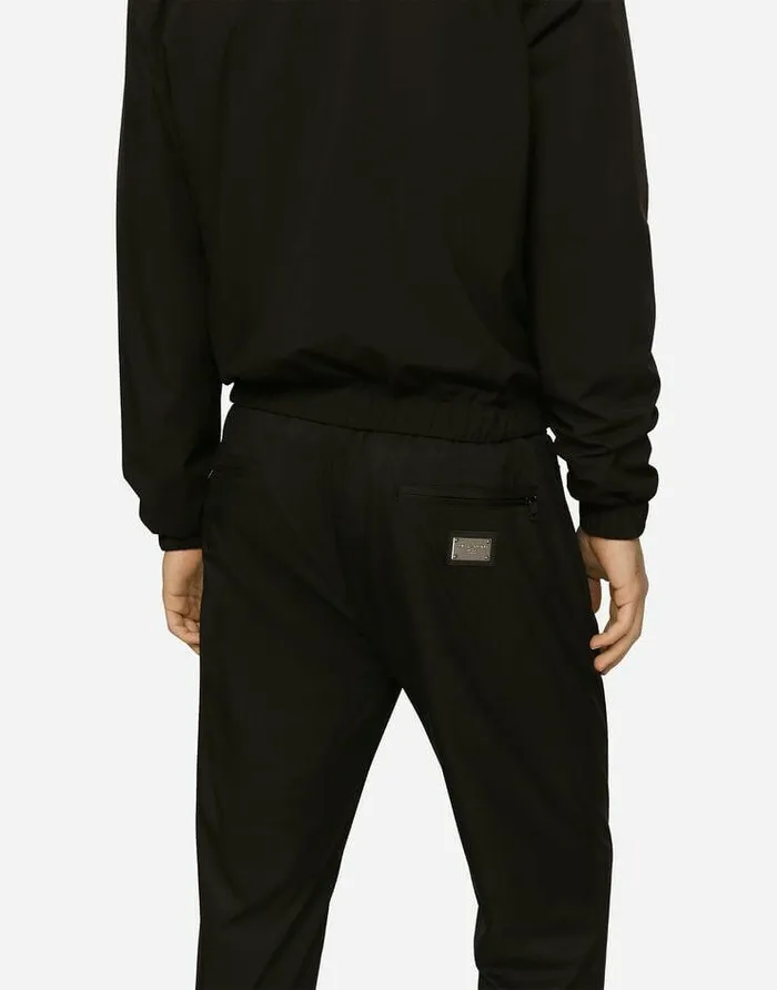 Dolce and Gabbana Trousers And Shorts Men Light Nylon Jogging Pants Black Dolce and Gabbana Trousers And Shorts Men Light Nylon Jogging Pants Black