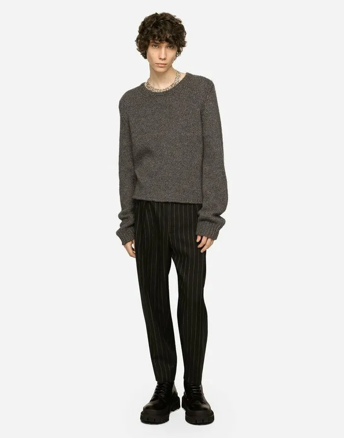 Dolce and Gabbana Trousers And Shorts Men Pinstripe Wool Pants Multicolor Dolce and Gabbana Trousers And Shorts Men Pinstripe Wool Pants Multicolor