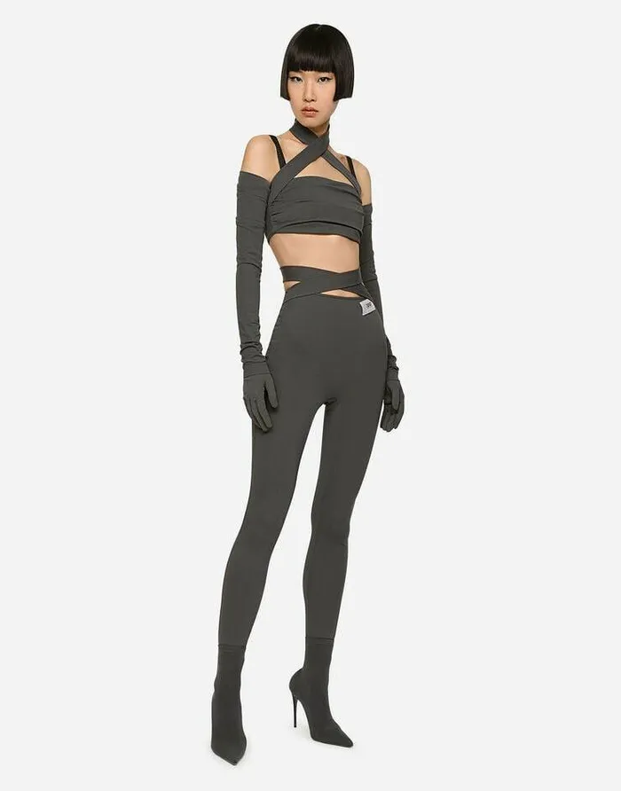 Dolce and Gabbana Trousers And Shorts Women KIM DOLCEandGABBANA Viscose Pants With Crossover Strap On The Waist Multicolor Dolce and Gabbana Trousers And Shorts Women KIM DOLCEandGABBANA Viscose Pants With Crossover Strap On The Waist Multicolor