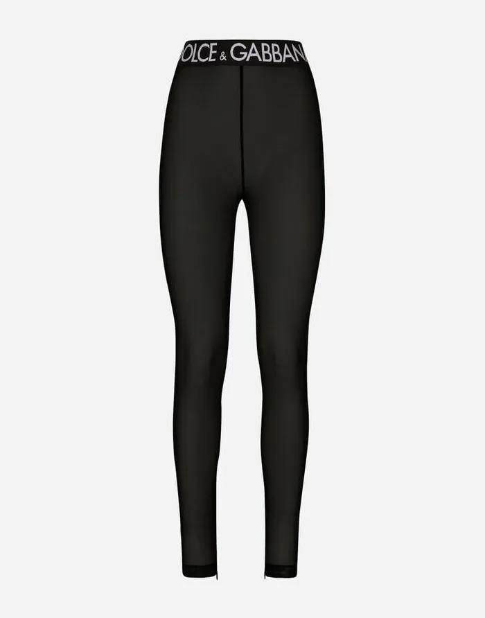 Dolce and Gabbana Trousers And Shorts Women Tulle Leggings Black