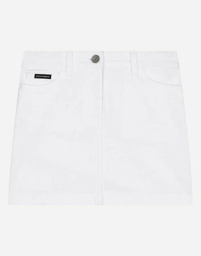 Dolce and Gabbana Trousers And Skirts Children 5pocket Short Skirt In Ripped Denim Multicolor Dolce and Gabbana Trousers And Skirts Children 5pocket Short Skirt In Ripped Denim Multicolor