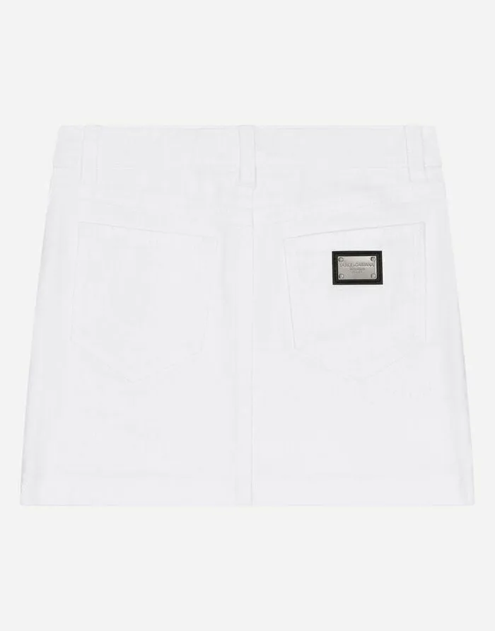 Dolce and Gabbana Trousers And Skirts Children 5pocket Short Skirt In Ripped Denim Multicolor Dolce and Gabbana Trousers And Skirts Children 5pocket Short Skirt In Ripped Denim Multicolor