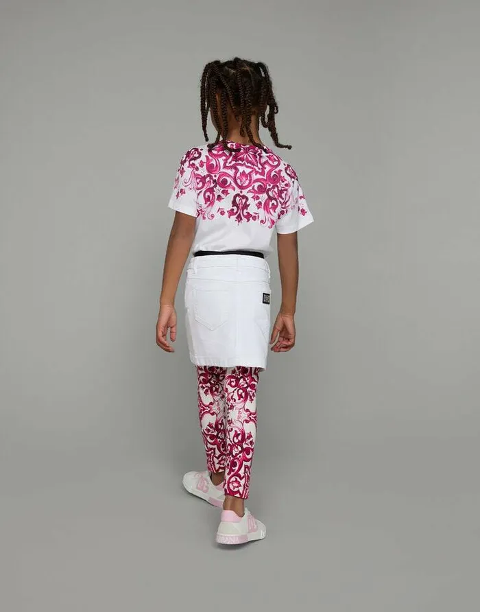 Dolce and Gabbana Trousers And Skirts Children 5pocket Short Skirt In Ripped Denim Multicolor Dolce and Gabbana Trousers And Skirts Children 5pocket Short Skirt In Ripped Denim Multicolor