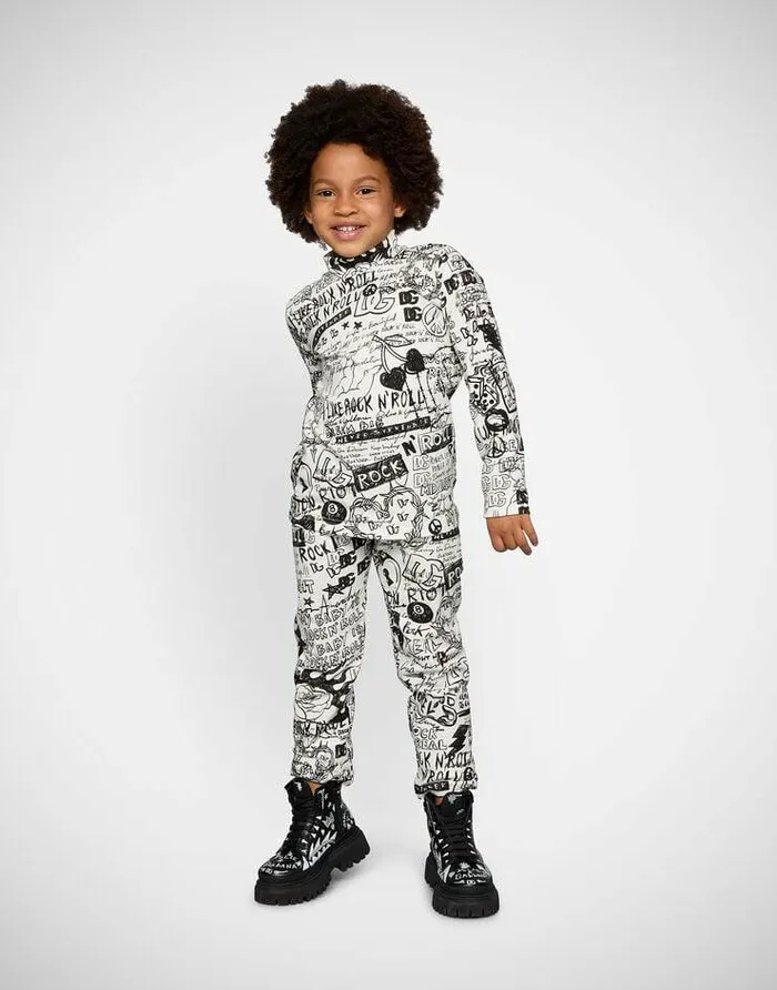Dolce and Gabbana Trousers And Skirts Children Graffitiprint Interlock Leggings Multicolor Dolce and Gabbana Trousers And Skirts Children Graffitiprint Interlock Leggings Multicolor