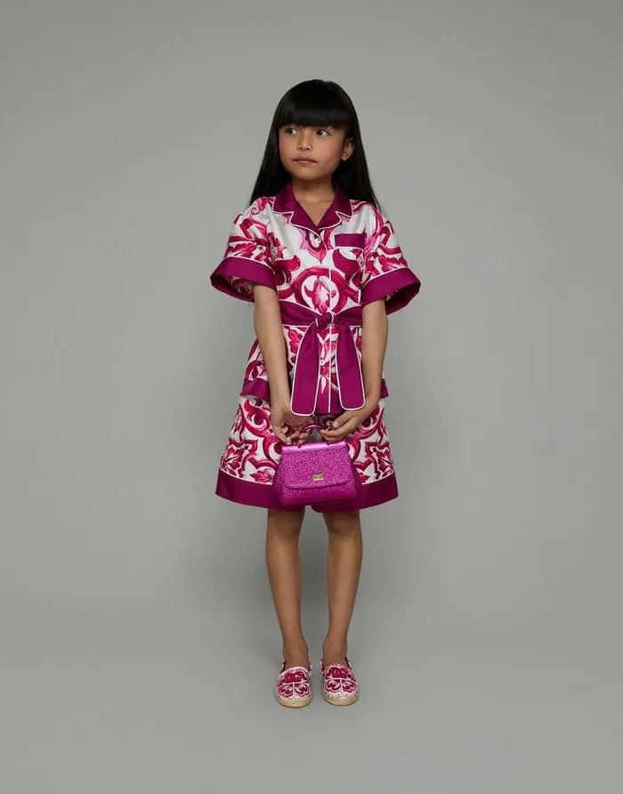 Dolce and Gabbana Trousers And Skirts Children Majolicaprint Twill Shorts Multicolor Dolce and Gabbana Trousers And Skirts Children Majolicaprint Twill Shorts Multicolor
