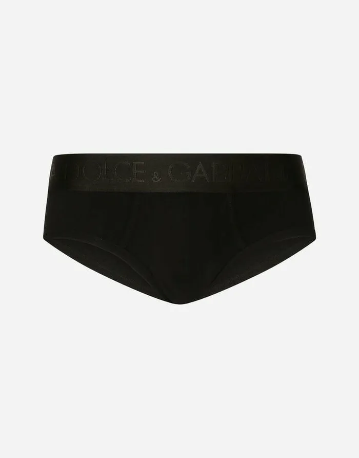 Dolce and Gabbana Underwear And Loungewear Men Twoway Stretch Jersey Brando Briefs Black