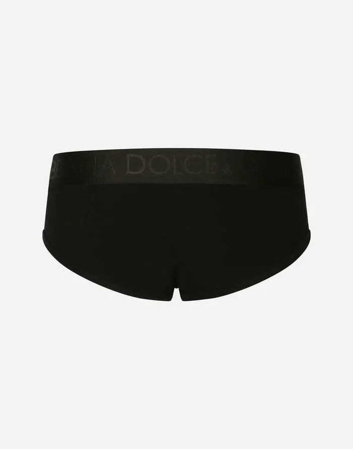 Dolce and Gabbana Underwear And Loungewear Men Twoway Stretch Jersey Brando Briefs Black Dolce and Gabbana Underwear And Loungewear Men Twoway Stretch Jersey Brando Briefs Black