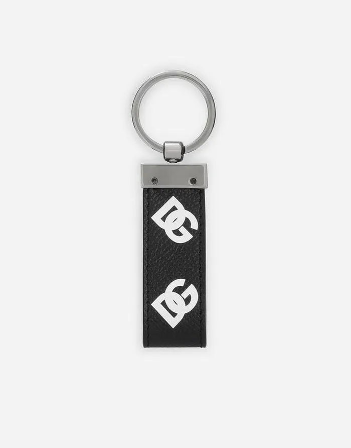 Dolce and Gabbana Wallets And Small Leather Goods Men Calfskin Key Chain With Allover DG Print Multicolor Dolce and Gabbana Wallets And Small Leather Goods Men Calfskin Key Chain With Allover DG Print Multicolor