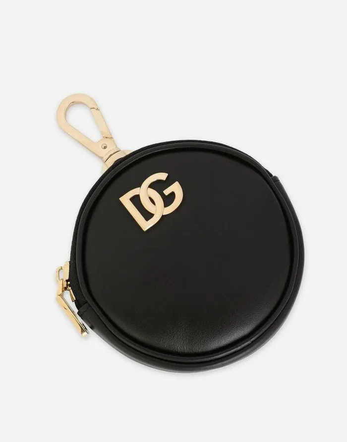 Dolce and Gabbana Wallets And Small Leather Goods Women Calfskin Coin Pocket With DG Logo Black Dolce and Gabbana Wallets And Small Leather Goods Women Calfskin Coin Pocket With DG Logo Black
