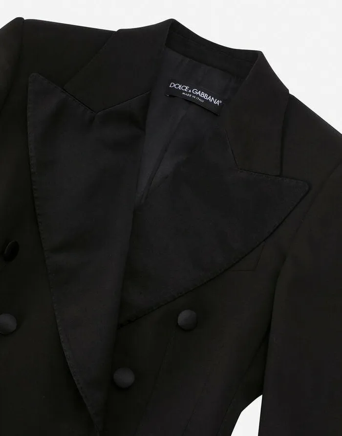 Dolce and Gabbana Wear It Like DGCelebs Women Doublebreasted Tuxedo Jacket Bodysuit Black Dolce and Gabbana Wear It Like DGCelebs Women Doublebreasted Tuxedo Jacket Bodysuit Black